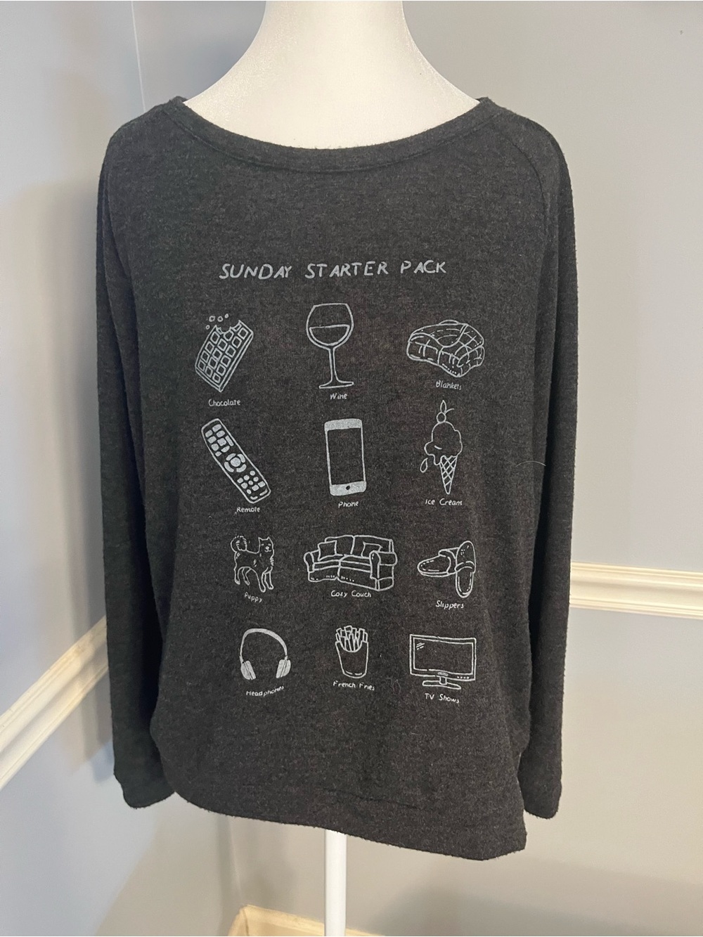 PST lightweight sweatshirt with Sunday starter pack graphic